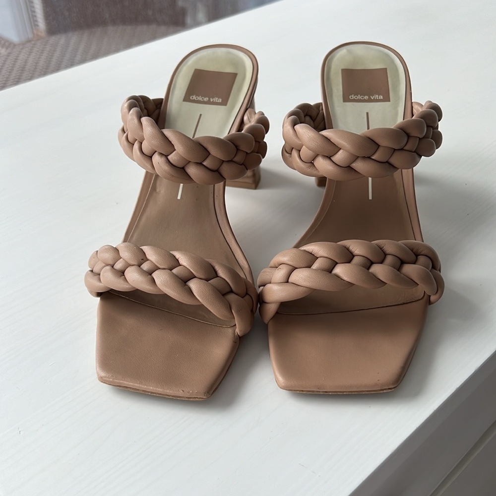 Dolce Vita Braided Brown Sandals with Heel